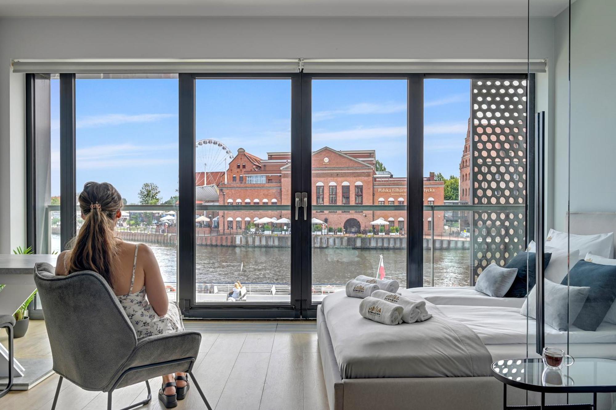 Symfonia Amazing River View Apartment By Downtown Apartments Gdansk Exterior foto
